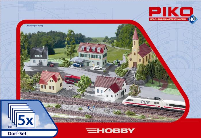 Piko 61925 Gebäude Set "Dorf" 5 teilig