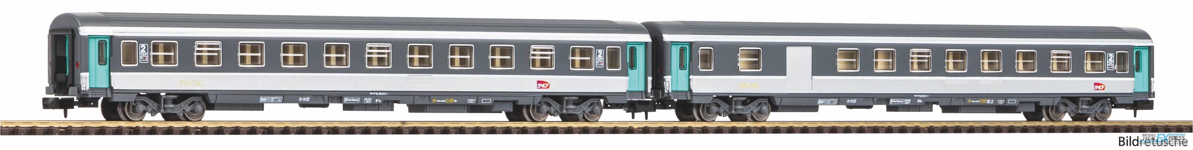Piko 94508 N-2er Set Abteilwg. 2.Kl.+ 2.Kl./Gepäckabteil SNCF VI
