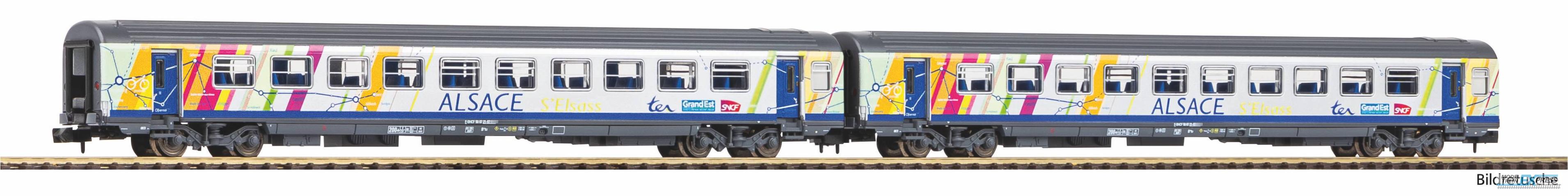 Piko 94510 N-2er Set Corailwg. ALSACE 2x 2.Kl. SNCF VI