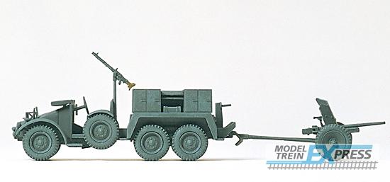 Preiser 16553 Protzkraftwagen Kfz 69. Krupp. 3,7 cm PAK L/45. DR 1939-45. Bausatz