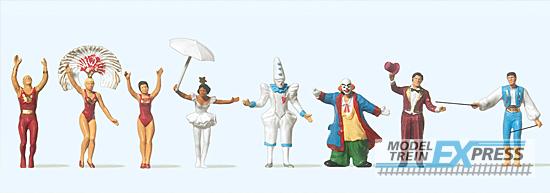Preiser 20254 Zirkus-Direktor, Clowns, Dompteur u.a. Artisten