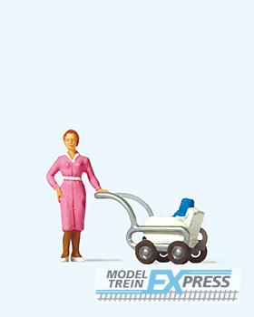 Preiser 28037 Frau mit Kinderwagen