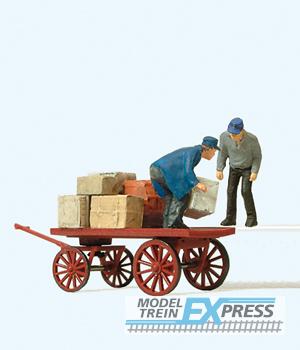 Preiser 28084 Verladearbeiter mit Karre