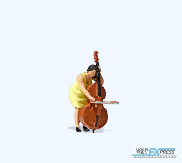 Preiser 28273 Musikantin mit Kontrabass