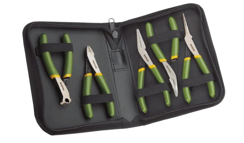 Proxxon 28150 PRECISION MECHANICS PLIERS SET, IN ZIPPER CASE, 5 PIECES