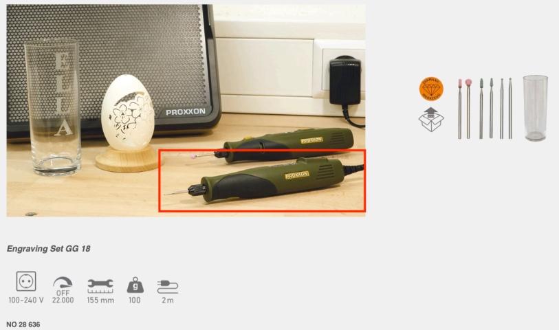 Proxxon 28636 ENGRAVING SET GG 18