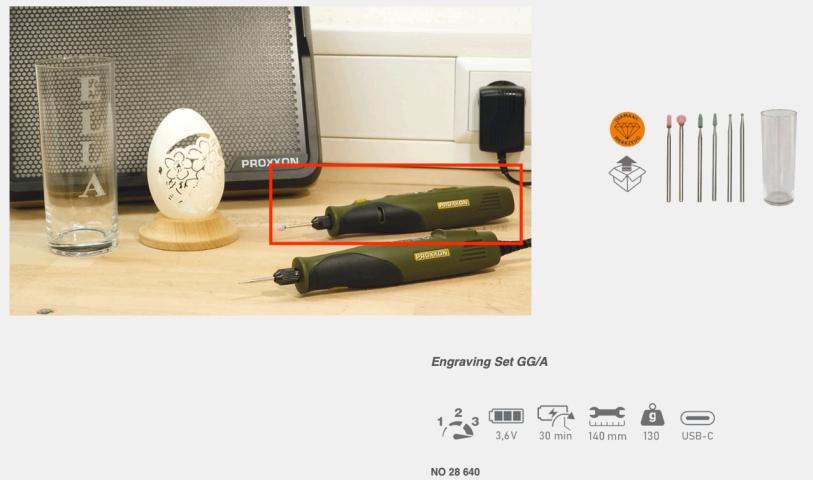 Proxxon 28640 ENGRAVING SET GG/A