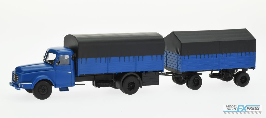 REE models CB-106 Willeme Blue Covered Truck + Covered Trailer