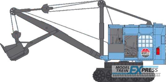 REE models CB-156 BONDY caterpillar excavator (blue) "MOTOPELLE"