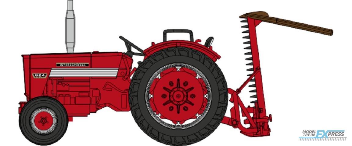 REE models CB-183 Tracteur INTERNATIONAL HI 624 + Lame de Coupe pour faucher l'herbe