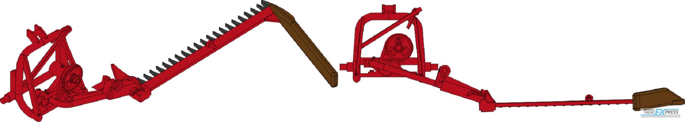 REE models CB-184 Lame de Coupe pour faucher l'herbe - Position coupe