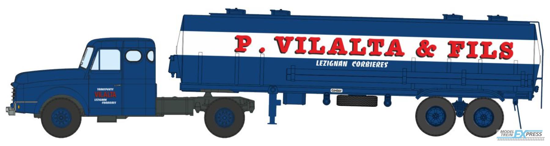 REE models CB-189 Camion Willeme Tracteur couchette + Remorque Citerne type Kangourou « P.VILALTA & FILS »