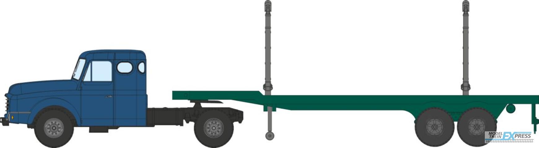 REE models CB-193 Camion Willeme Tracteur couchette + Remorque transport de Grumes
