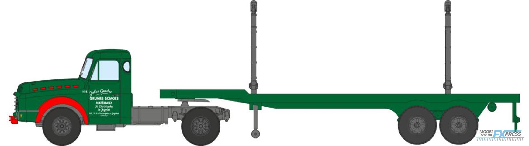 REE models CB-194 Camion Willeme Tracteur + Remorque transport de Grumes « Jules Gendre »