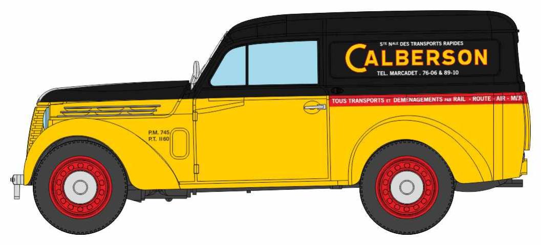 REE models CB-207 Voiture Renault JUVAQUATRE Fourgon tôlé "CALBERSON"