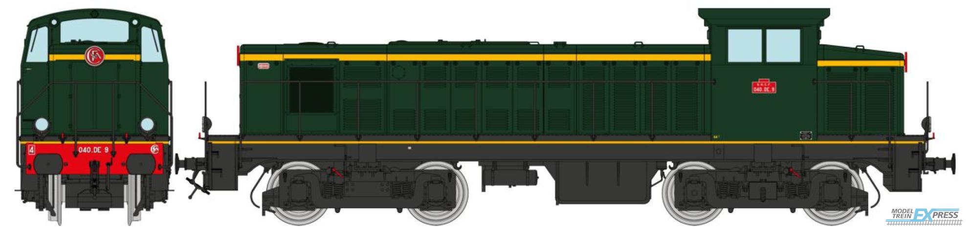 REE models JM-013 Diesel Locomotive 040 DE 09 origin, with rail grafts, région South West, Era III - ANALOG