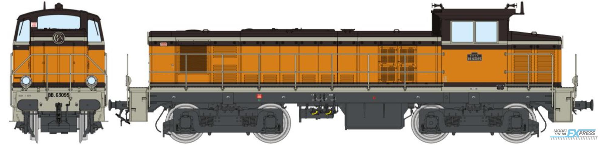 REE models JM-015 Diesel Locomotive BB 63095 Arzens (fawn), Chambéry, South East, Era IV-V - ANALOG