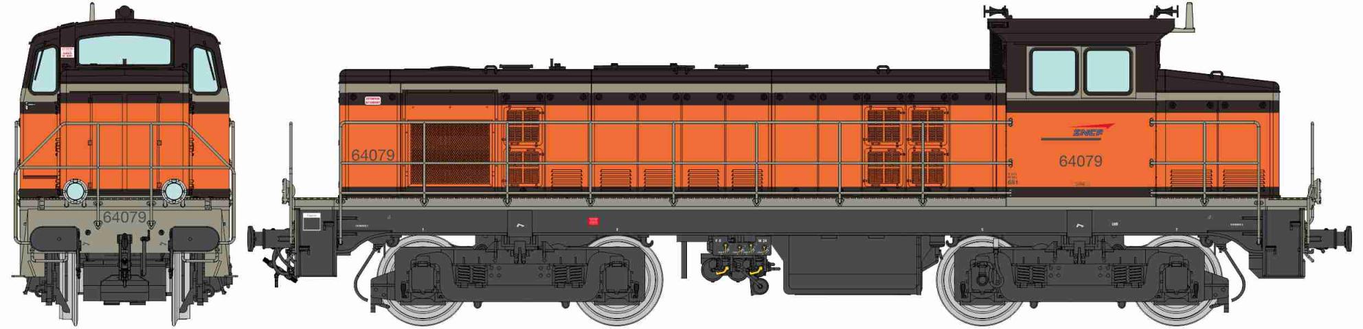 REE models JM-021 BB 64079 Arzens (orange TGV) logo casquette Ep.V-VI ANALOGIQUE