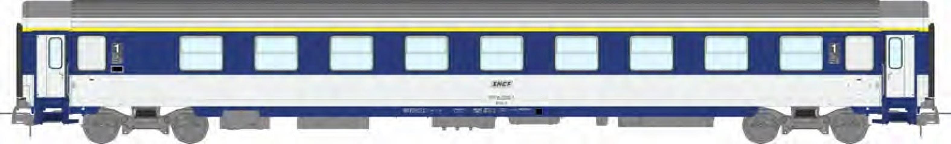 REE models JM-034 CORAIL VU COUCHETTES sleeper car (A9c9x) TEN blue and white, framed logo, SNCF Ep.IV-V