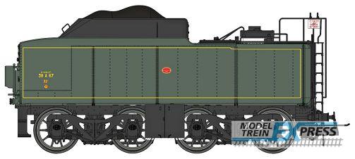 REE models MB-049 Tender Type NORTH 38 A 67 SNCF, Green SNCF 306 Yellow line