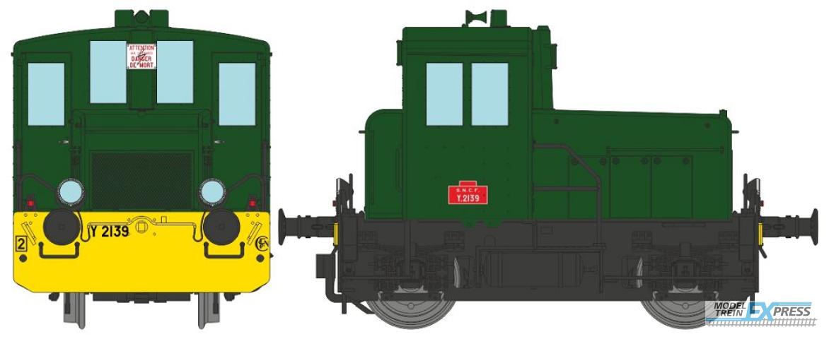 REE models MB-146 Y 2139 SNCF green 301, yellow front beam, North Era III/IV - ANALOG DC
