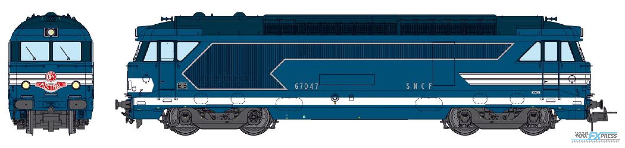REE models MB-150S BB 67047 Nîmes depot, original condition, « Mistral » train plate Era III-IV - DCC Sound & Smoke