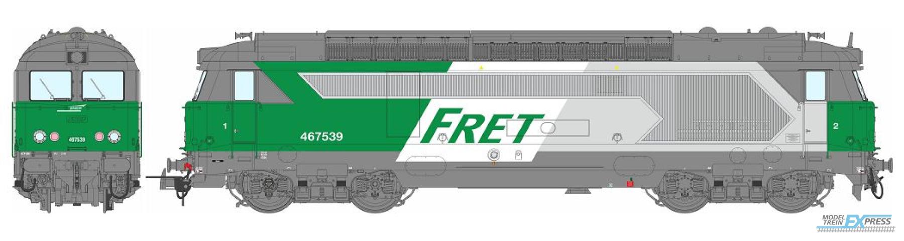 REE models MB-168S BB-67539 NEVERS "FRET" with side grid, grey roof Era V - DCC SOUND and Smoke