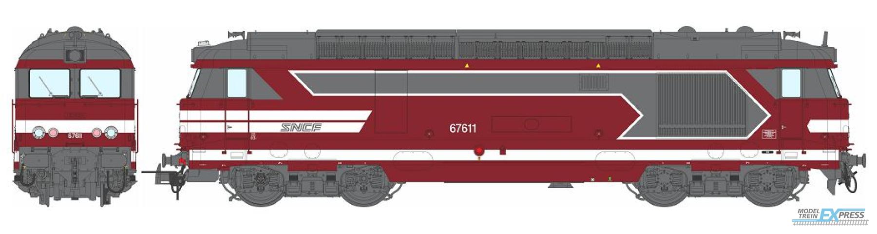 REE models MB-171S BB 67611 RED "CAPITOLE" Era VI - DCC SOUND and Smoke