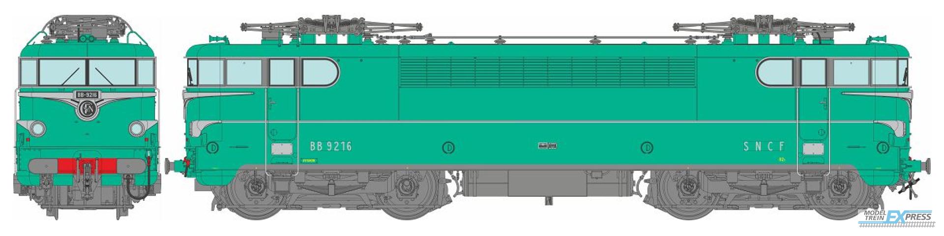 REE models MB-202SAC BB 9216 Green with skirt AVIGNON Era.IV - AC Sound Functional Pantos (3 tracks)