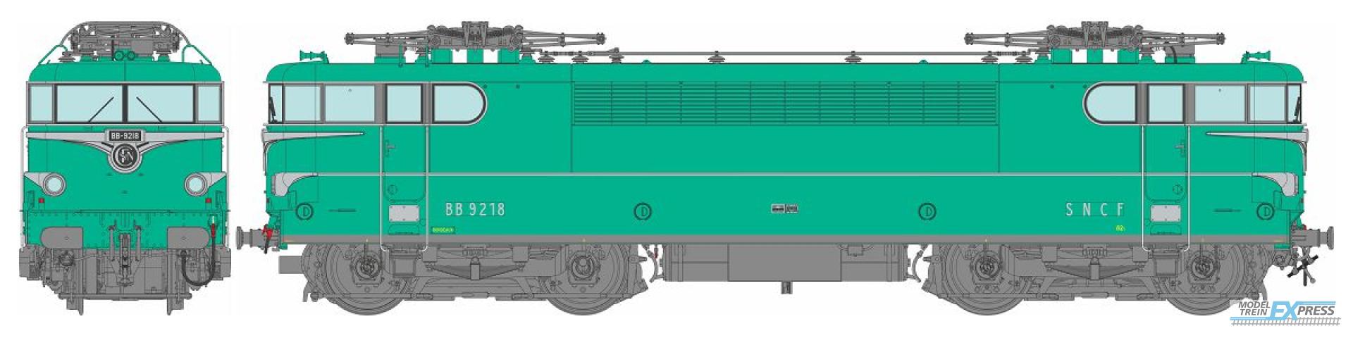 REE models MB-203S BB 9218 Green without skirt without red light BORDEAUX Era IV - DCC Sound Functional Pantos