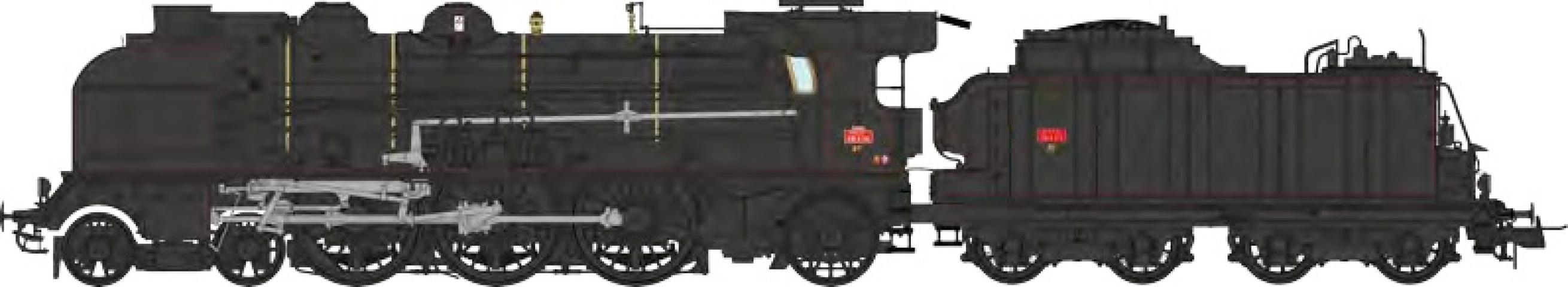 REE models MB-212S 231 K 54 SNCF "STRASBOURG" Black - EST - DCC Sound & Smoke (and NANCY)