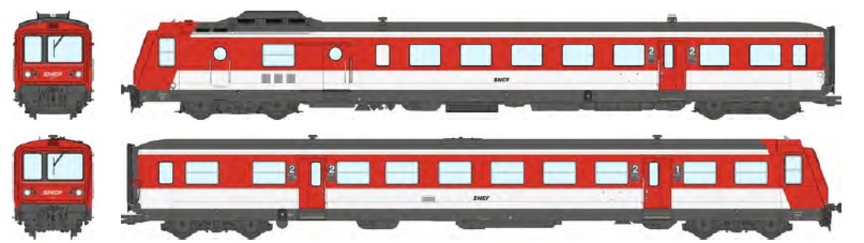 REE models MB-214S Modernized RGP1 - X-2728, red and white livery, noodle and Beffara logo, era IV-V - DCC Sound
