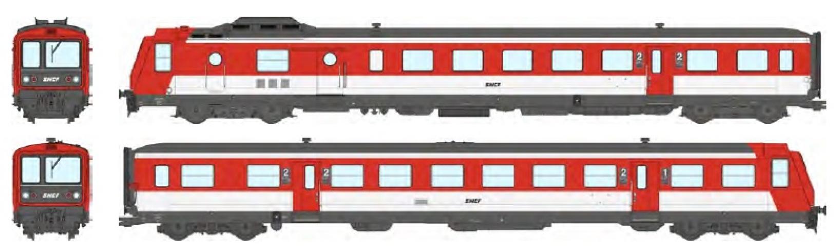 REE models MB-216S Modernized RGP1 - X-2729, red and white livery, Beffara logo, era IV - DCC Sound