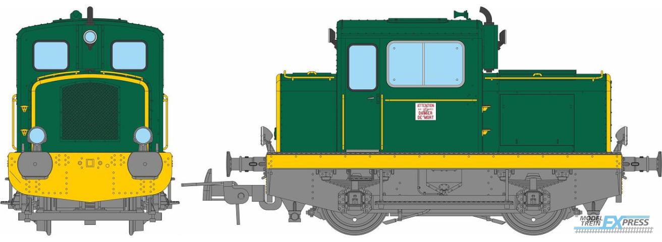 REE models MB-219S MOYSE 32 TDE, INDUSTRIAL, Marchal light, GREEN Yellow line, DCC Sound