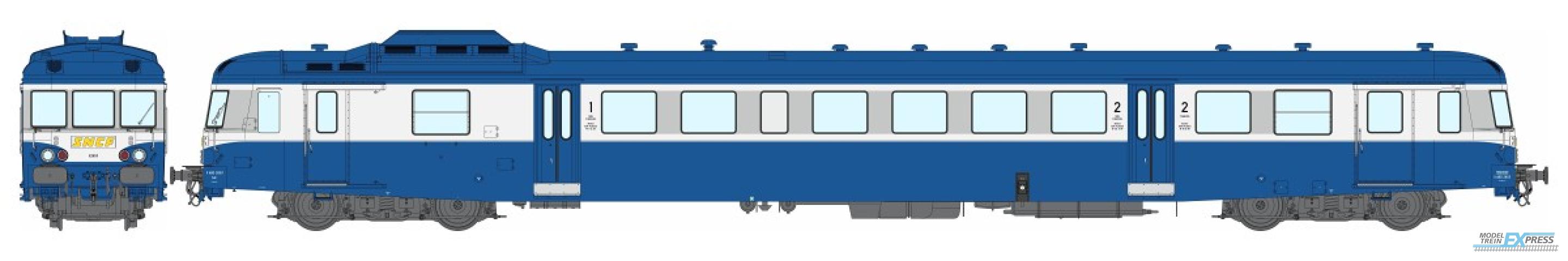 REE models MB-232SAC X 2853 modernized, Blue 202, Xhite 708 and Grey 804, steel Logo, Cartridge Corail TOULOUSE, SNCF Era IV-V - AC Sound Functional Pantos (3 tracks)