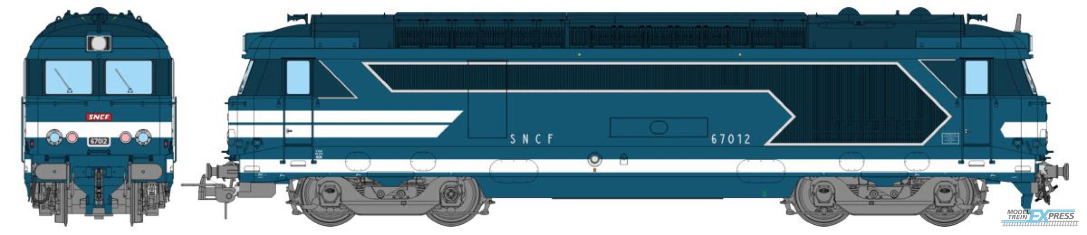 REE models MB-245SAC BB 67012 BLEUE persiennes, plaques NEVERS Ep.IV - AC SOUND et Fumée 3 Rails
