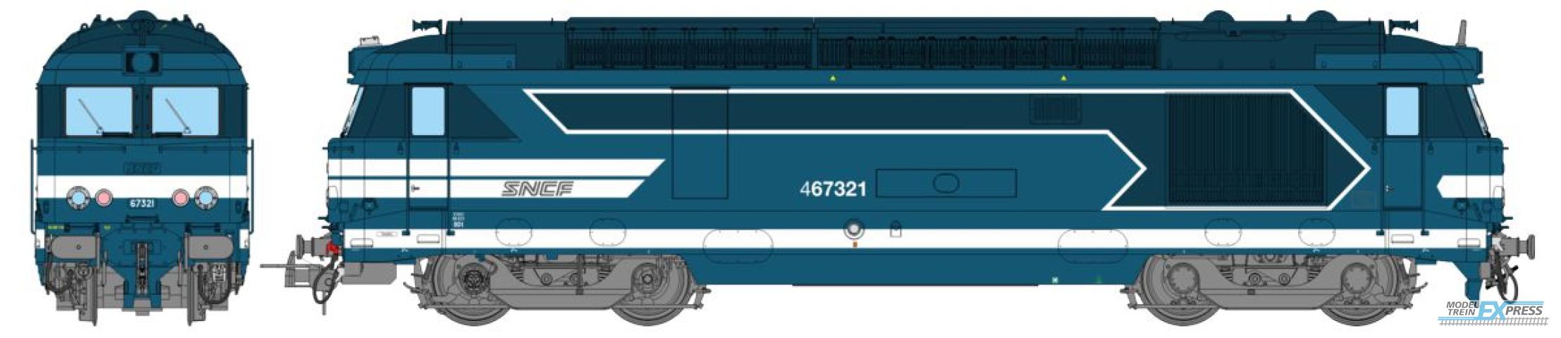 REE models MB-246SAC BB 67321 BLEUE Logo Nouille CHAMBERY Ep.V - AC SOUND et Fumée 3 Rails