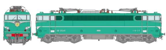 REE models MB-253 BB 25243 Verte MARSEILLE "Mistral" ou "Ligure" - ANALOGIQUE