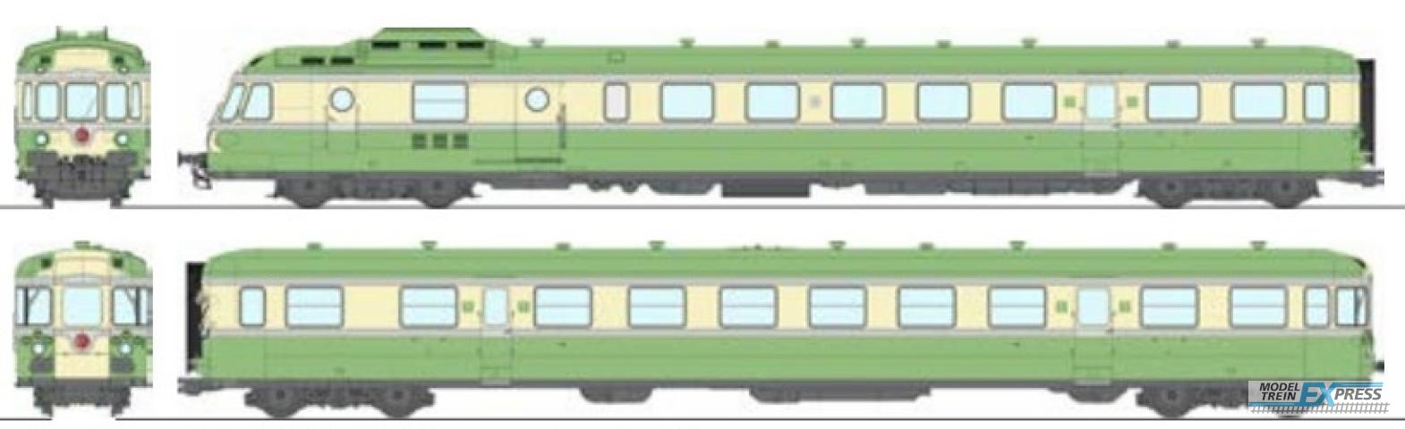 REE models MB-260 RGP 1 train set - X-2737 BATIGNOLLES, Green,with kitchen Era III-IV - ANALOG