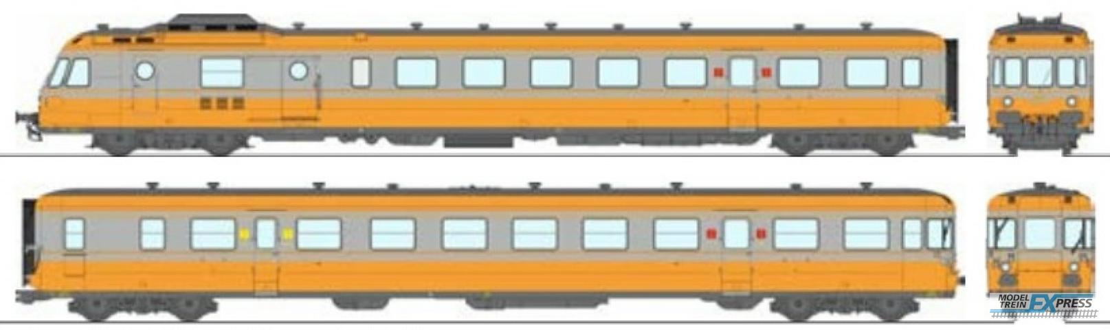 REE models MB-261 RGP 1 train set - X-2726 METZ, Orange Alu Era IV - ANALOG