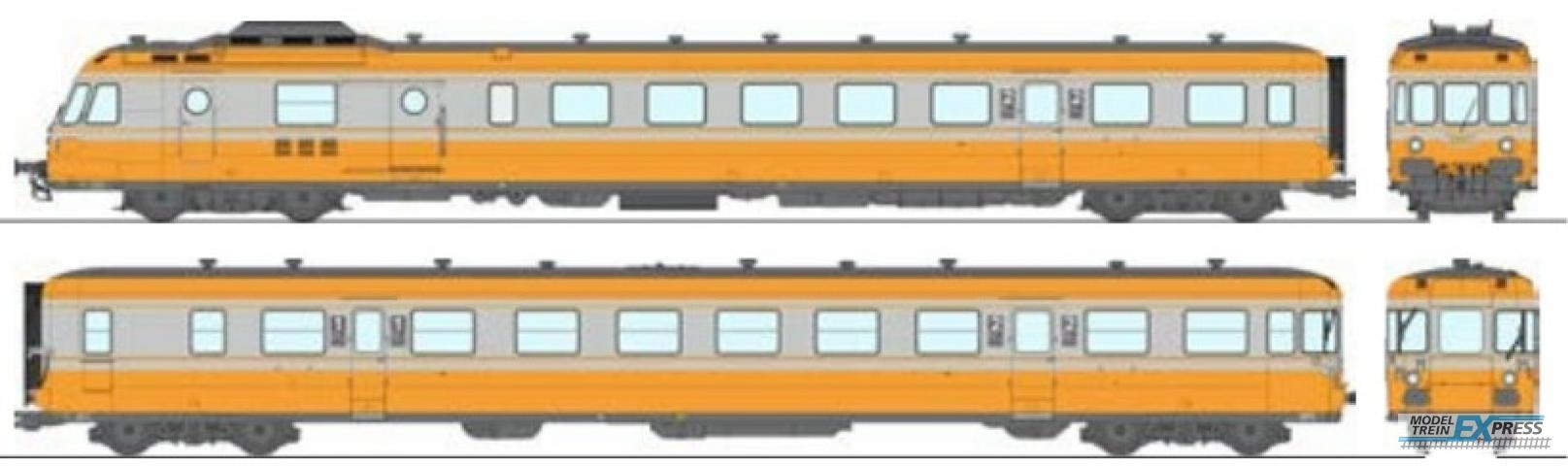 REE models MB-262SAC RGP 1 train set - X-2732 LYON-VAISE, Orange concrete gray Era IV - AC SOUND