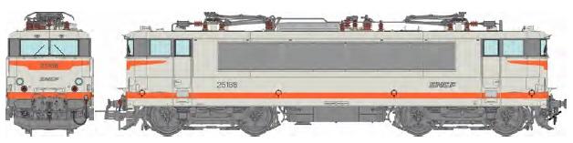 REE models MB-272 BB 25188 CHAMBERY "beton" grey livery, "noodles" logo Era V- VI (saved by the APMFS) - Analog