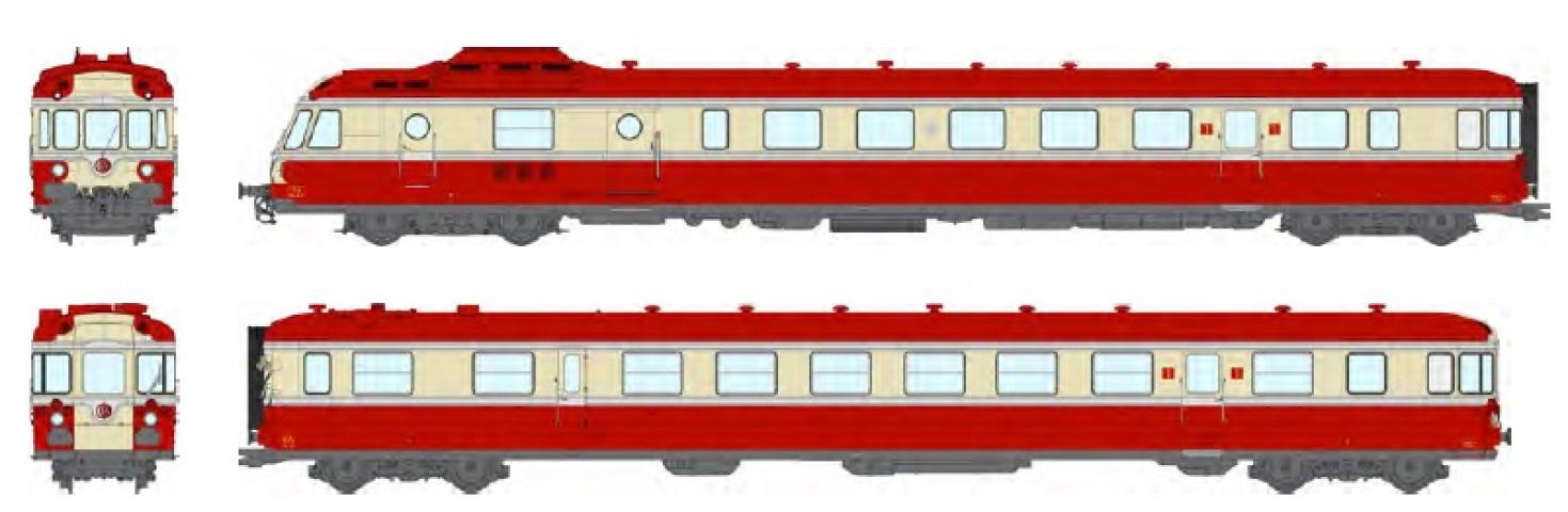 REE models MB-276 RGP 1 train set - X 2778, LYON VAISE, Red SNCF, Era III-IV - Analog