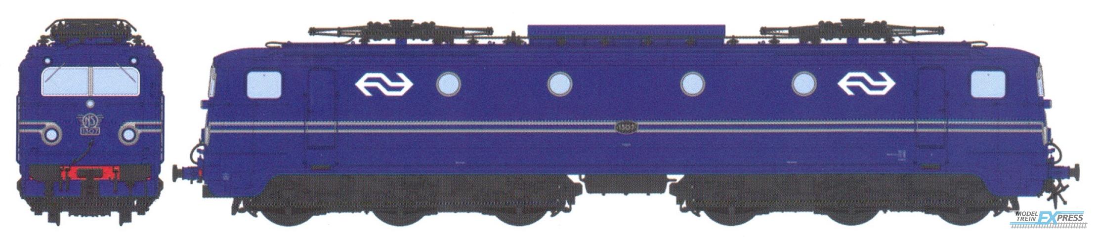 REE models NS1300-2SAC Series 1300, No. 1307, berlin blue livery, 3 headlights, white NS logo, Ep. IV, AC Sound