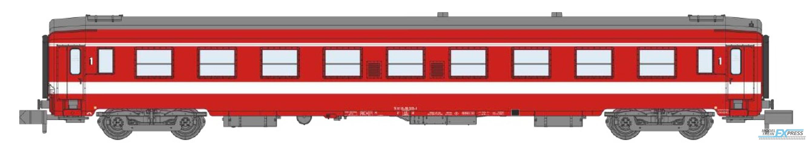 REE models NW-160 UIC Car A9 Era IV Red "Reverve of the CAPITOLE without steel plate"