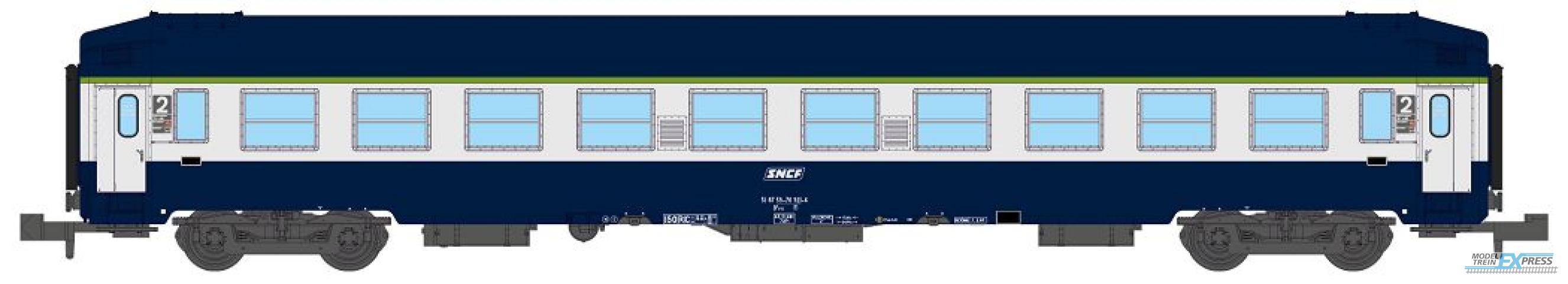 REE models NW-218 UIC SLEEPING CAR, High roof, framed logo, Blue TEN color Era IV