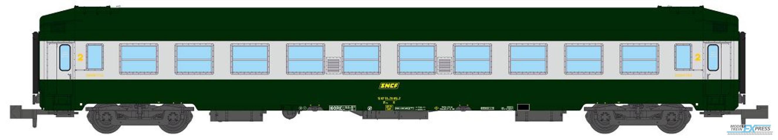 REE models NW-219 UIC SLEEPING CAR, High roof, Green-Alu 160 color Era IV
