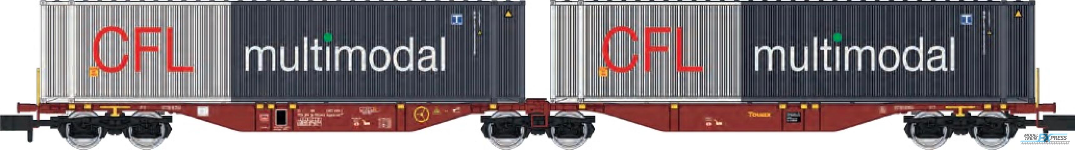 REE models NW-234 Sggmrss 90 TOUAX  wagon + 2 x 45' CFL multimodal containers, Ep.VI