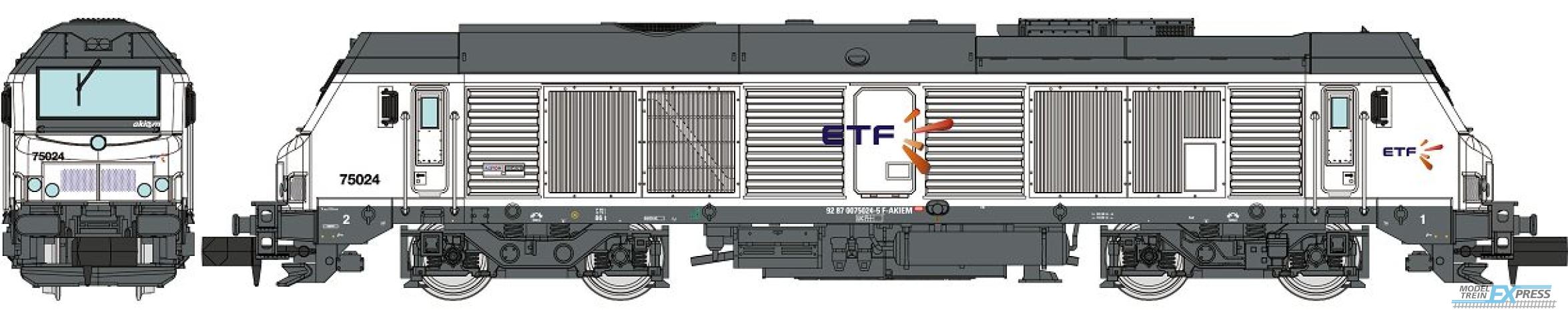 REE models NW-295 Diesel locomotive BB 75024 ETF white livery, Ep.VI