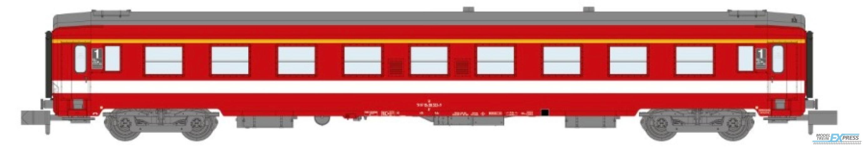 REE models NW-331 UIC Car A9 Era IV Red "Yellow Line"